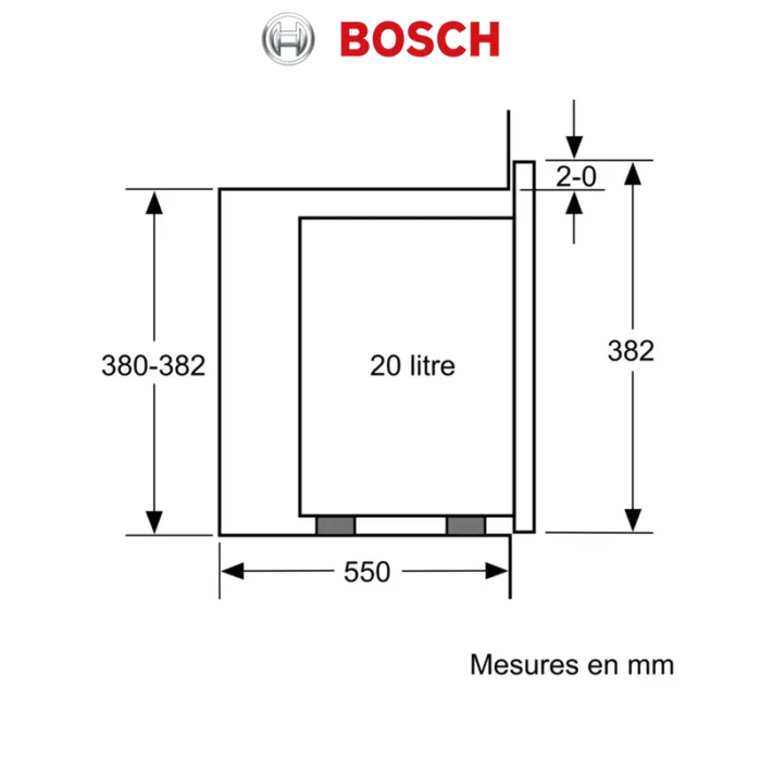 Bosch Micro-ondes Encastrable 20l Bfl520ms0 – Image 4