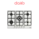 Daiko Plaque de cuisson à gaz 70 cm - 5 Brûleurs PCG5WF-70XEK