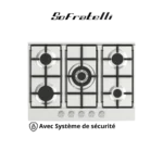 Plaque À Gaz Sofratelli El008f - 5 Feux Avec Systeme De Securite