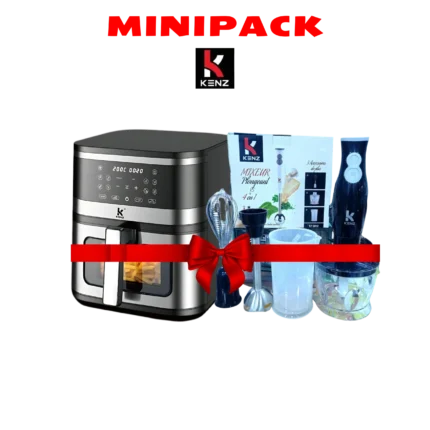 DIGITRONICS MINI PACK KENZ –Friteuse à Air 8L +Mixeur Plongeant 4 en 1