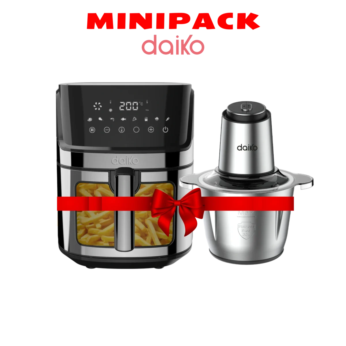 MINI PACK DAIKO – Hachoir 3L +Friteuse à Air Digitale 8L