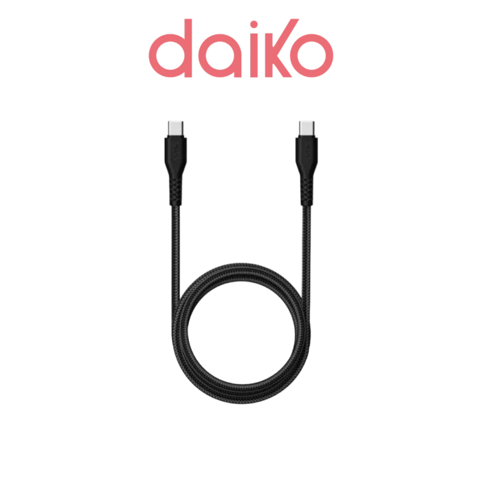 DIGITRONICS Daiko câble Premium USB-C à USB-C CU-CC001DK2MWHN